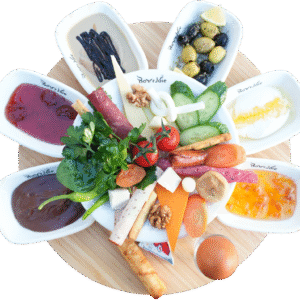 Tabak Kahvaltı (1 kişilik) - Assiette de petit-déjeuner (pour 1 personne)